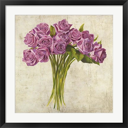 Framed Bouquet de Roses Print