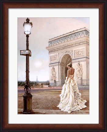 Framed Romance in Paris II Print