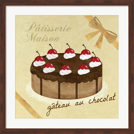 Framed Gateau au Chocolat Print