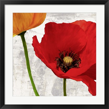 Framed Summer Poppies I Print