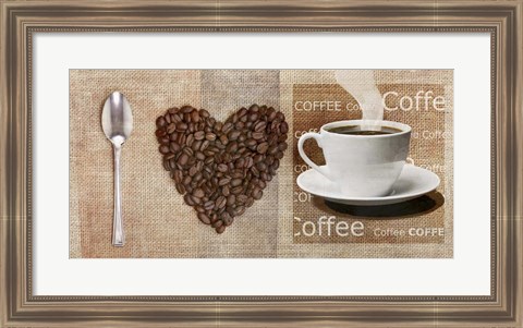 Framed I Love Coffee Print