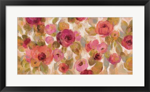 Framed Glorious Pink Floral I Print