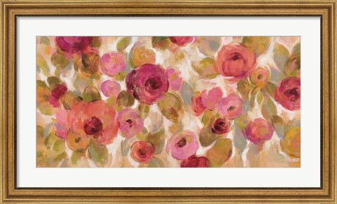 Framed Glorious Pink Floral I Print