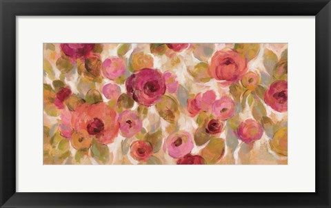 Framed Glorious Pink Floral I Print