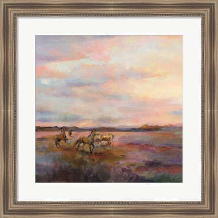 Framed Mustangs Under Big Sky Print