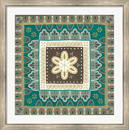 Framed Cool Feathers Tiles II Print