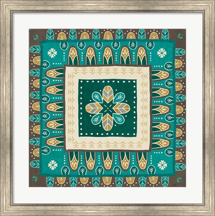 Framed Cool Feathers Tiles III Print