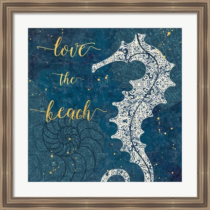 Framed Coastal Lace VII Print