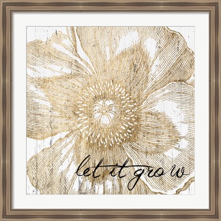 Framed Metallic Floral Quote III Print