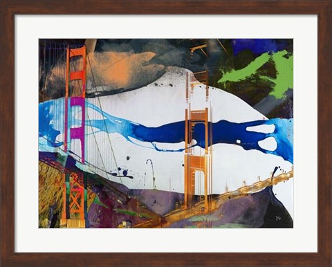 Framed San Francisco Bridge Abstract I Print