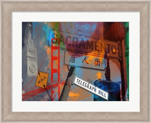 Framed San Francisco Signs I Print