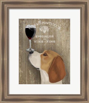 Framed Dog Au Vin Beagle Print