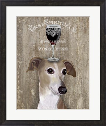 Framed Dog Au Vin Greyhound Print