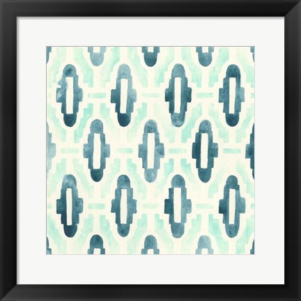 Framed Ocean Tile III Print