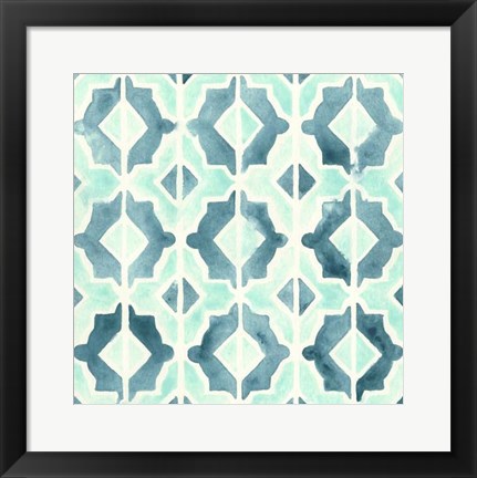 Framed Ocean Tile V Print