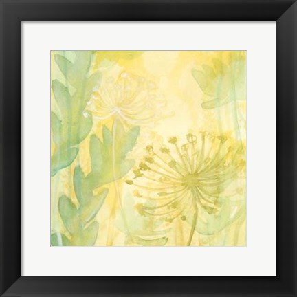 Framed Florid Garden I Print