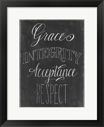 Framed Chalkboard Faith V Print