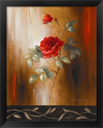 Framed Crimson Rose II Print