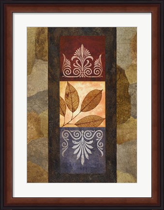 Framed Golden Leaves I Print