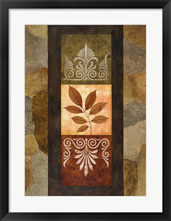 Framed Golden Leaves II Print