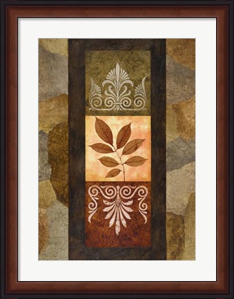 Framed Golden Leaves II Print