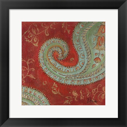 Framed Paisley Wave II Print