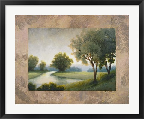 Framed Green Land II Print