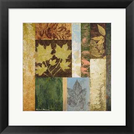 Framed August Leaves II Print