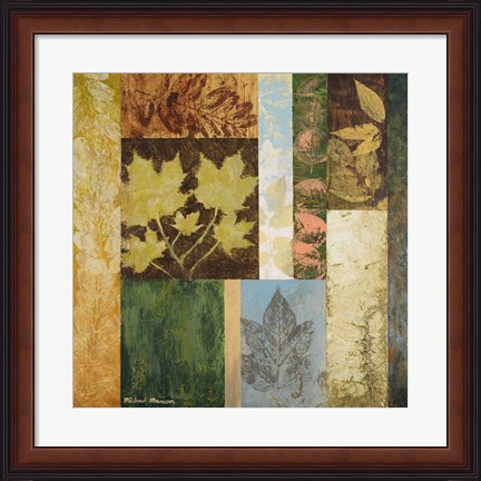 Framed August Leaves II Print