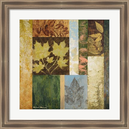 Framed August Leaves II Print