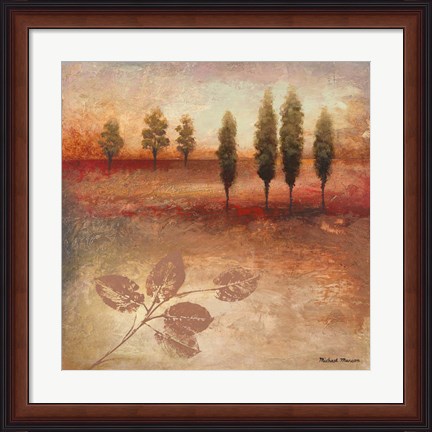 Framed Warm Textural Landscape II Print