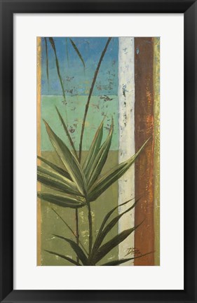 Framed Bamboo &amp; Stripes I Print