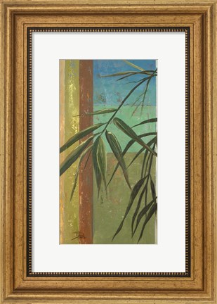 Framed Bamboo &amp; Stripes II Print