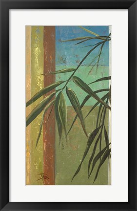 Framed Bamboo &amp; Stripes II Print