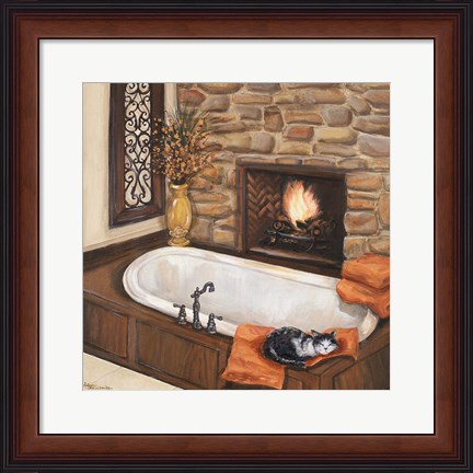 Framed Fireplace Escape I Print