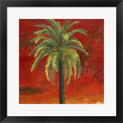 Framed La Palma on Red III Print