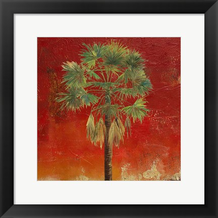 Framed La Palma on Red IV Print