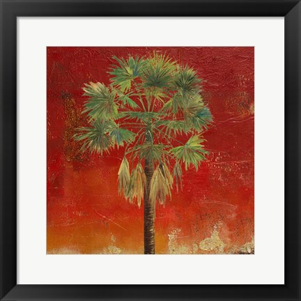 Framed La Palma on Red IV Print