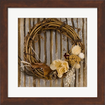 Framed Wreath I Print