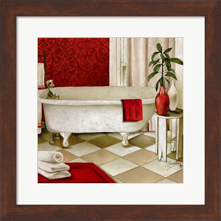 Framed Red Bain I Print