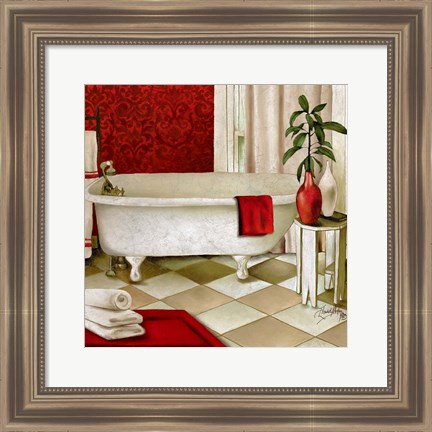 Framed Red Bain I Print