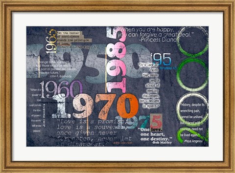 Framed Quotation Timeline Print