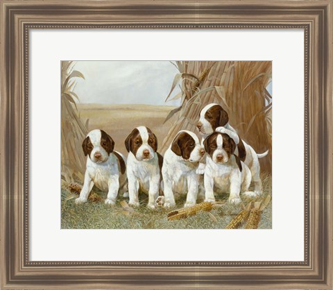 Framed Belle&#39;s Pups Print