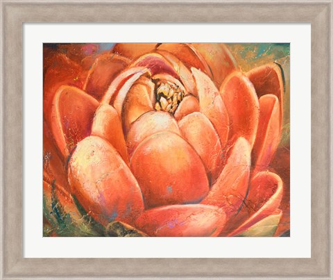 Framed Red Lotus II Print