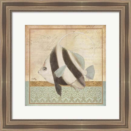 Framed Vintage Fish I Print