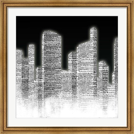 Framed Black and White City II Print