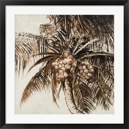 Framed Coconut Palm I Print