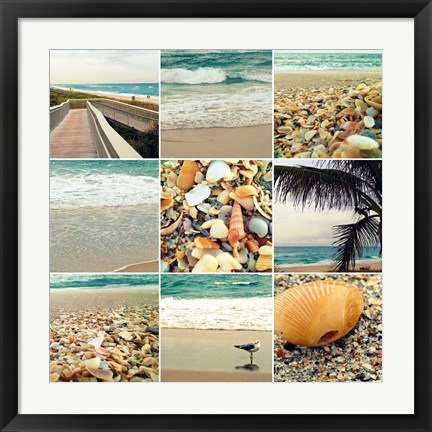 Framed Shell Beach (9 Patch) Print