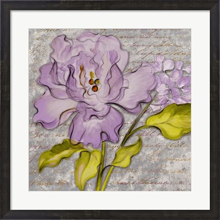 Framed Purple Florals II Print