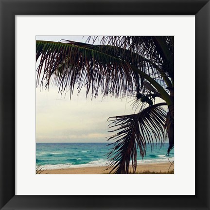 Framed Palm and Beach Print